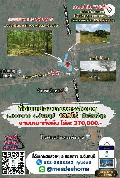 ขายที่ดินแปลงเกษตรสวยๆ อ.สอยดาว จ.จันทบุรี 139 ไร่ ผืนใหญ่สุด เหมายกแปลง 370,000/ไร่ พร้อมเก็บเกี่ยวมีคนเช่าทำสวน โทร 088-8988363